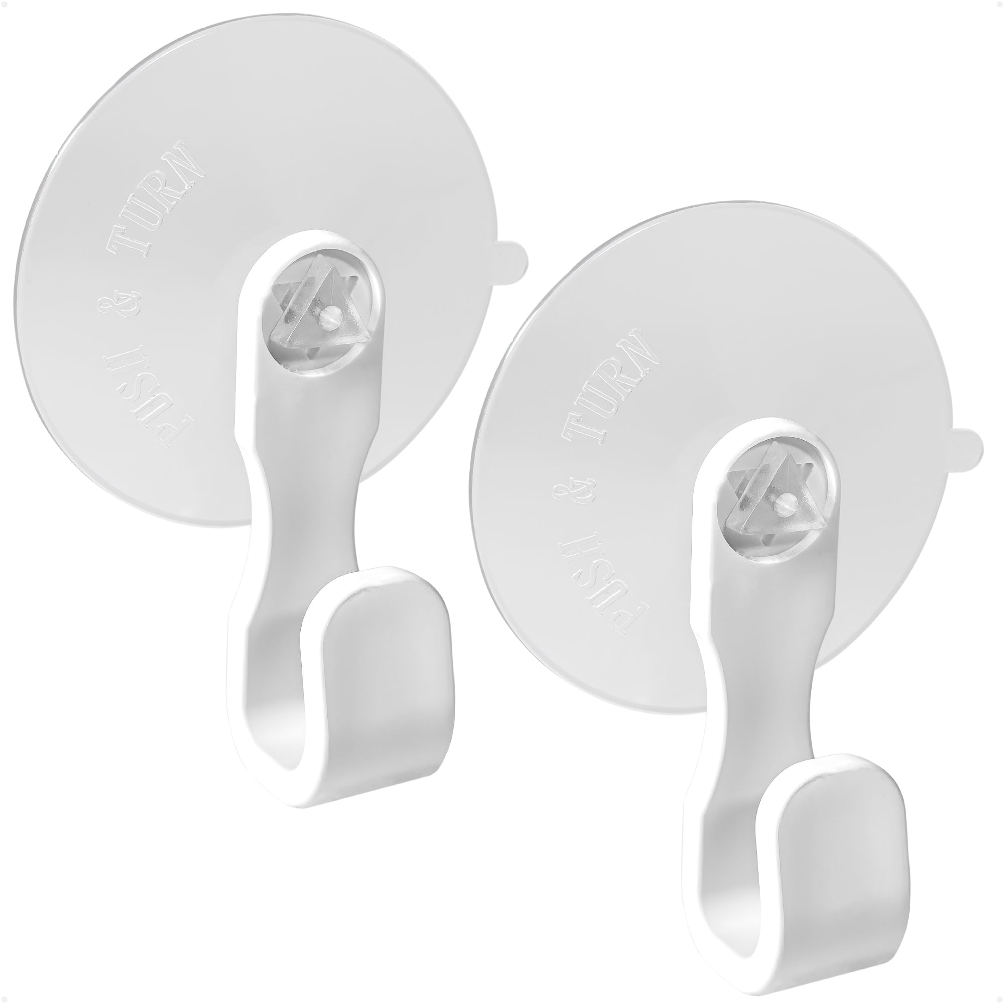 Suction Cup Hooks, White, 2-Pack - FO4900