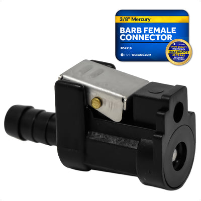 Mercury 3/8" Barb Female Fuel Line Connector, Fits All Engine End and Tank End Male Fitting (Pre-1998) - FO4910