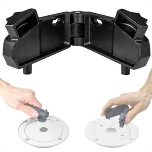 Adjustable Universal Deck Plate and Deck Fill Key, Fits Standard 8-Point Winch Sockets & Dual-Hole Deck Fittings, Nylon - FO5068 - Five Oceans