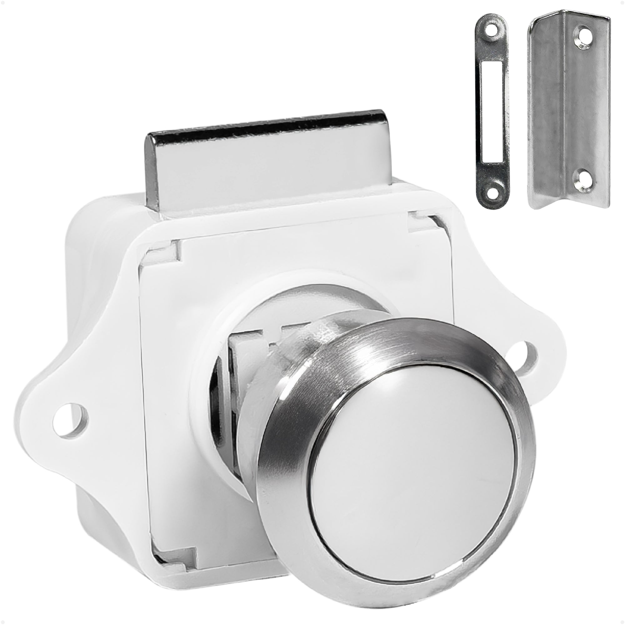 Keyless Push Button Latch, Stainless Steel - FO92 - Five Oceans