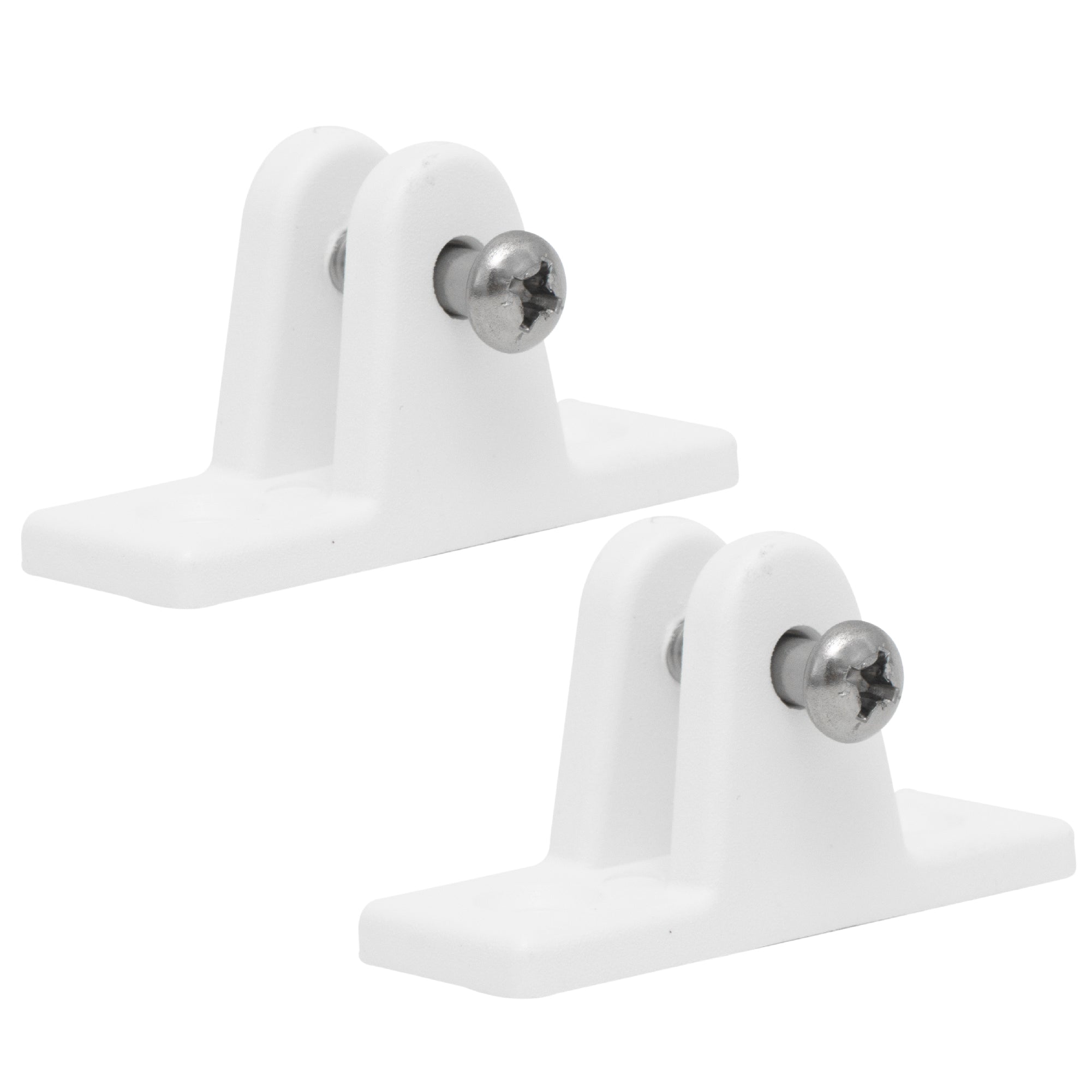 90 Degree Deck Hinge with Screw Pin, White Nylon 2-Pack - FO1879-M2