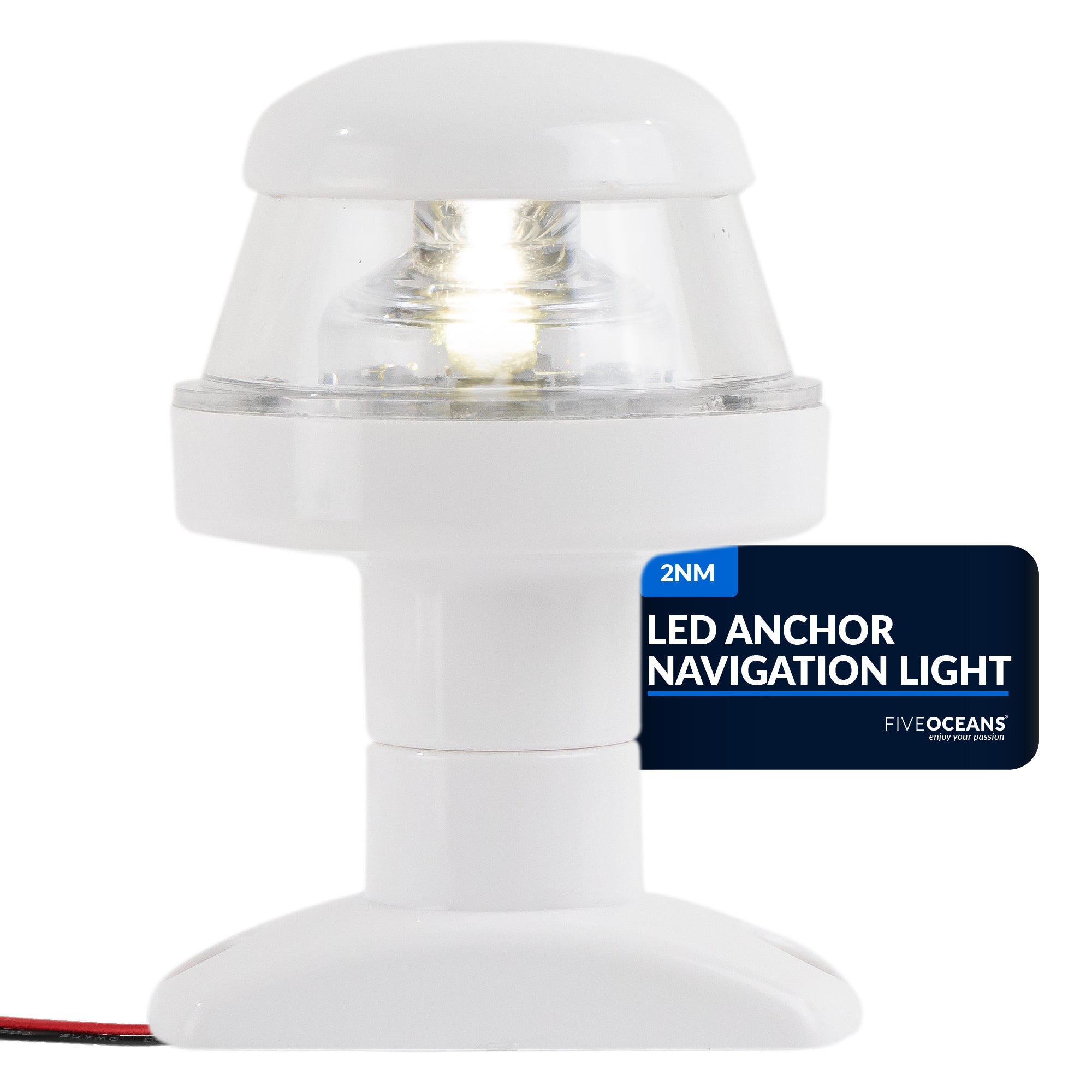 LED Anchor Navigation Light 3-1/4", Fixed Mount, 2NM - FO2312