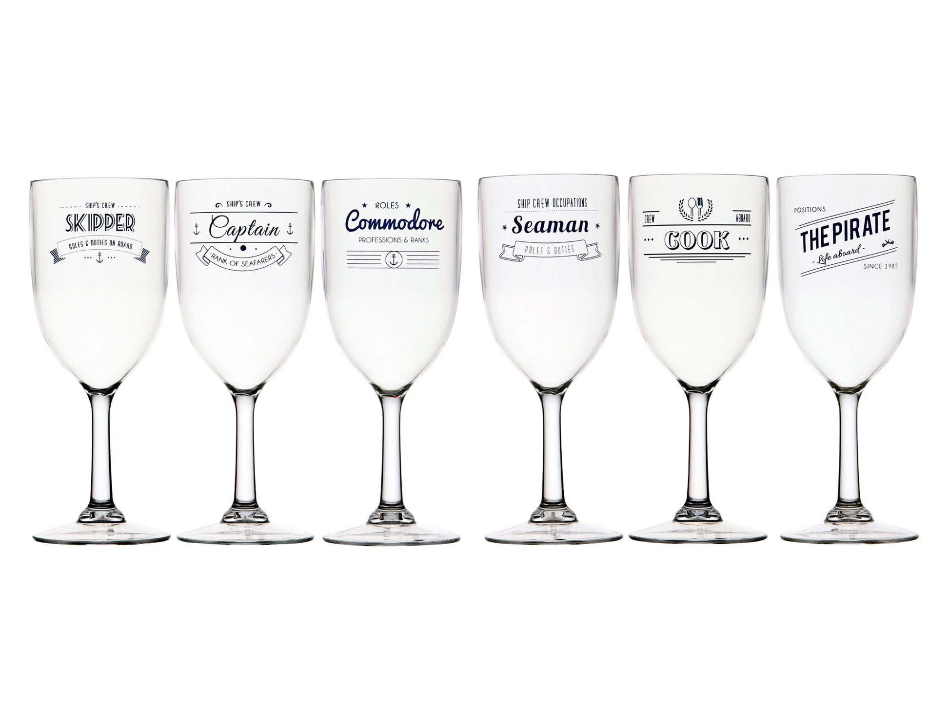 Unbreakable Wine Glass Crew Set - FO4075 - Five Oceans
