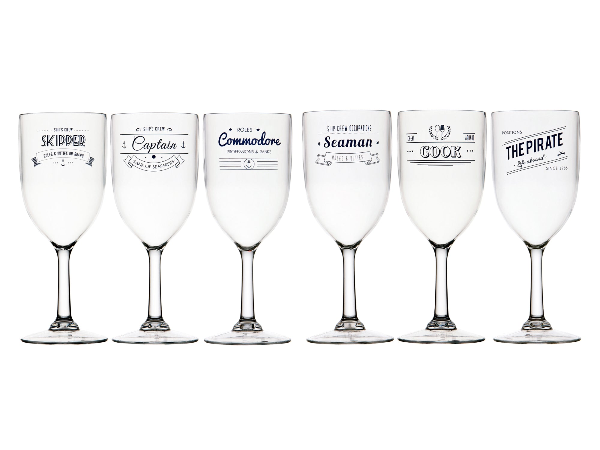 Unbreakable Wine Glass Crew Set - FO4075 - Five Oceans