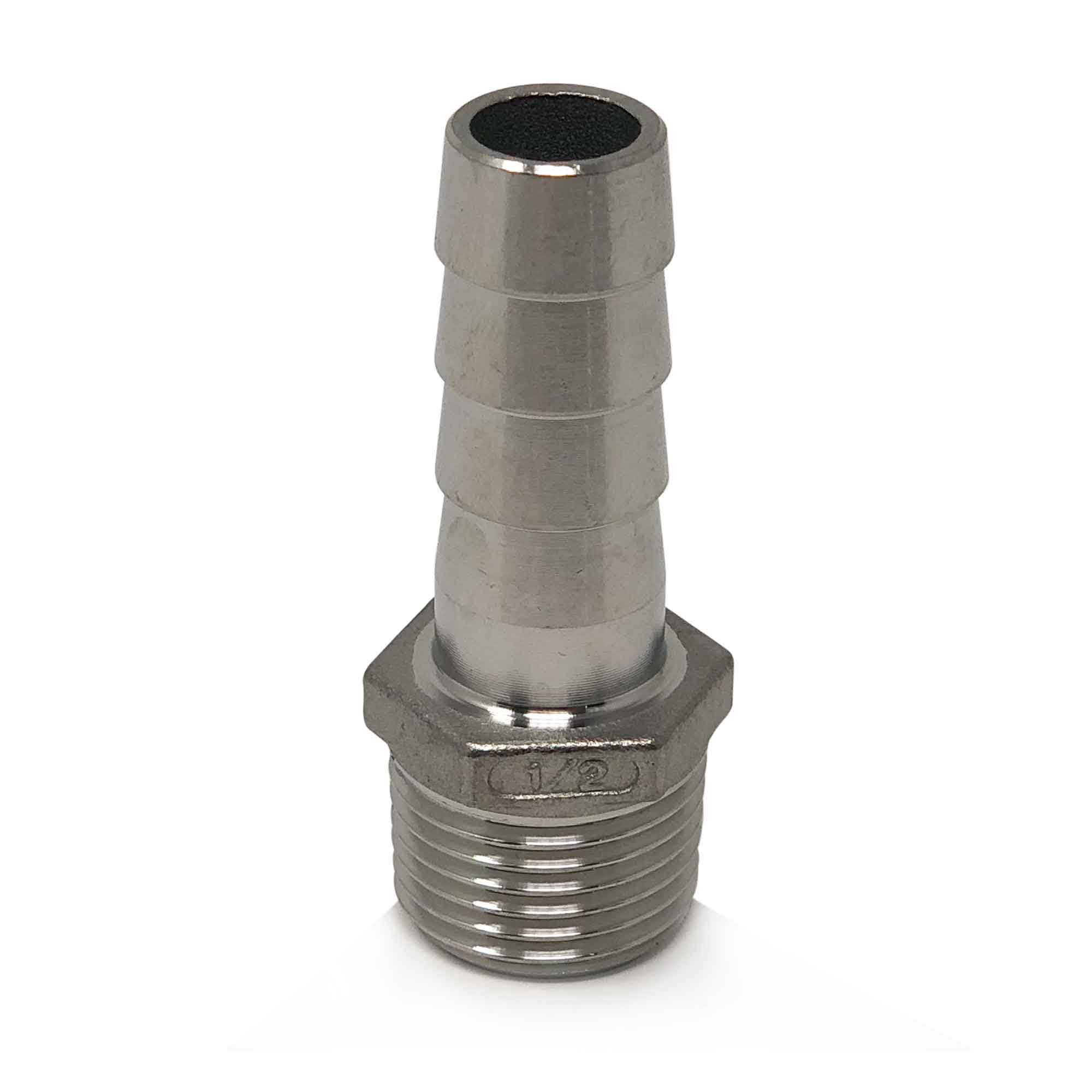 Hose Barb Fitting Connector Adapter 1/2" NPT Male x 7/16" Hose ID - FO4311