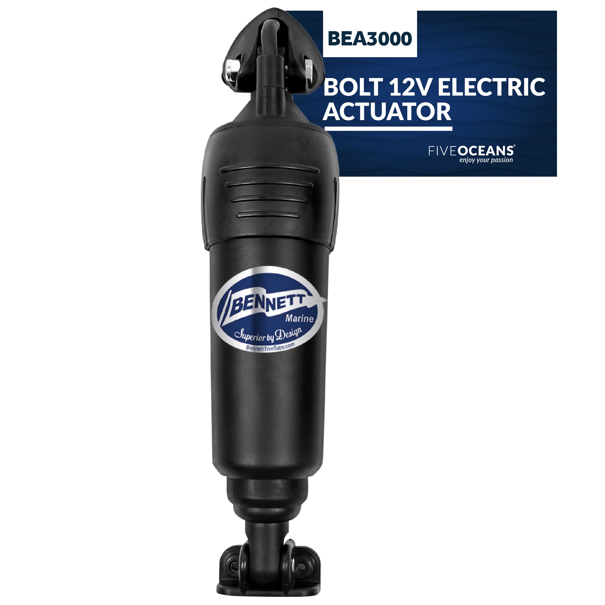 Bolt 12V Electric Actuator (Adjustable Upper Hinge) (BEA3000) - FO4342 - Five Oceans