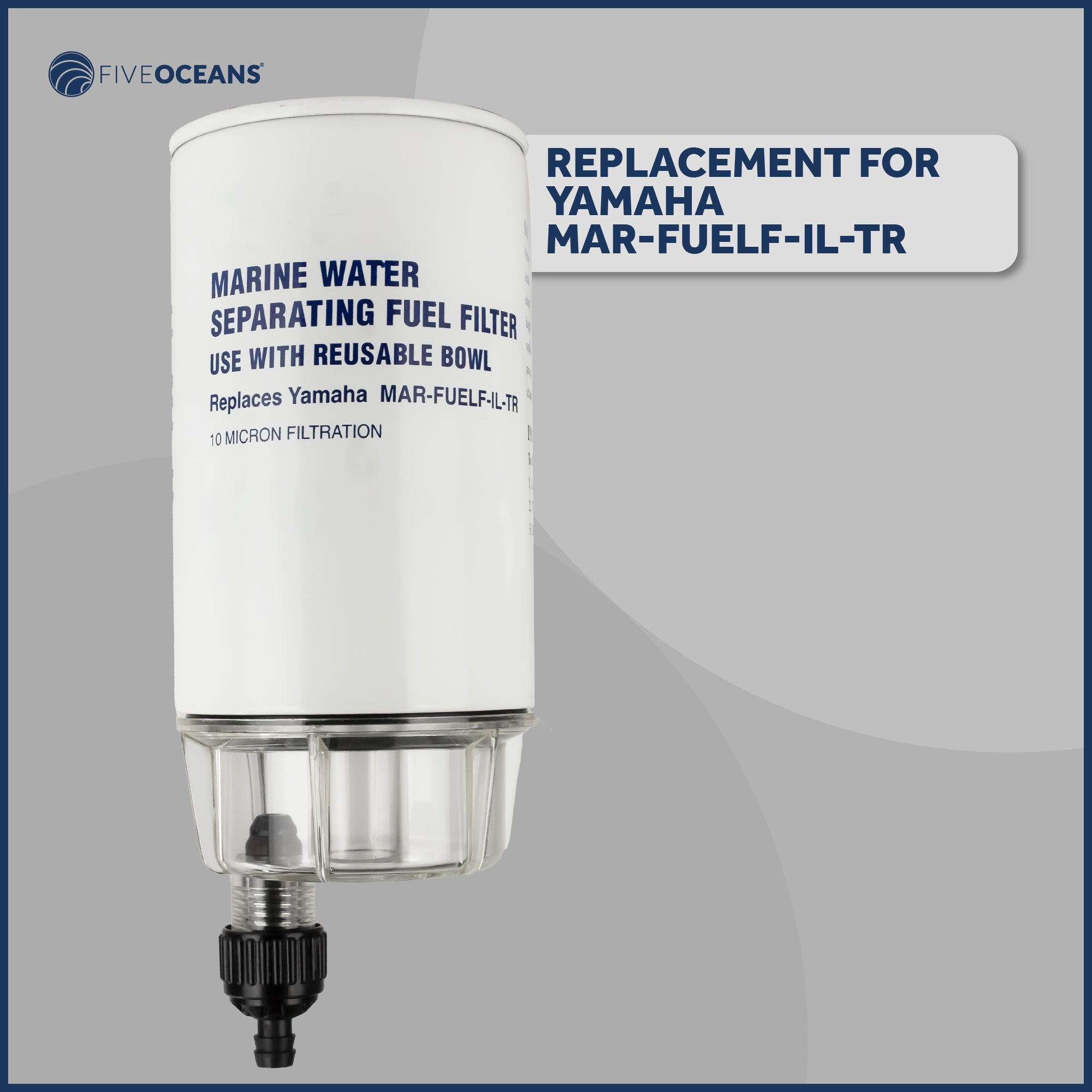 Fuel Filter Water Separator with Clear Bowl for MAR-FUELF-IL-TR - 4471