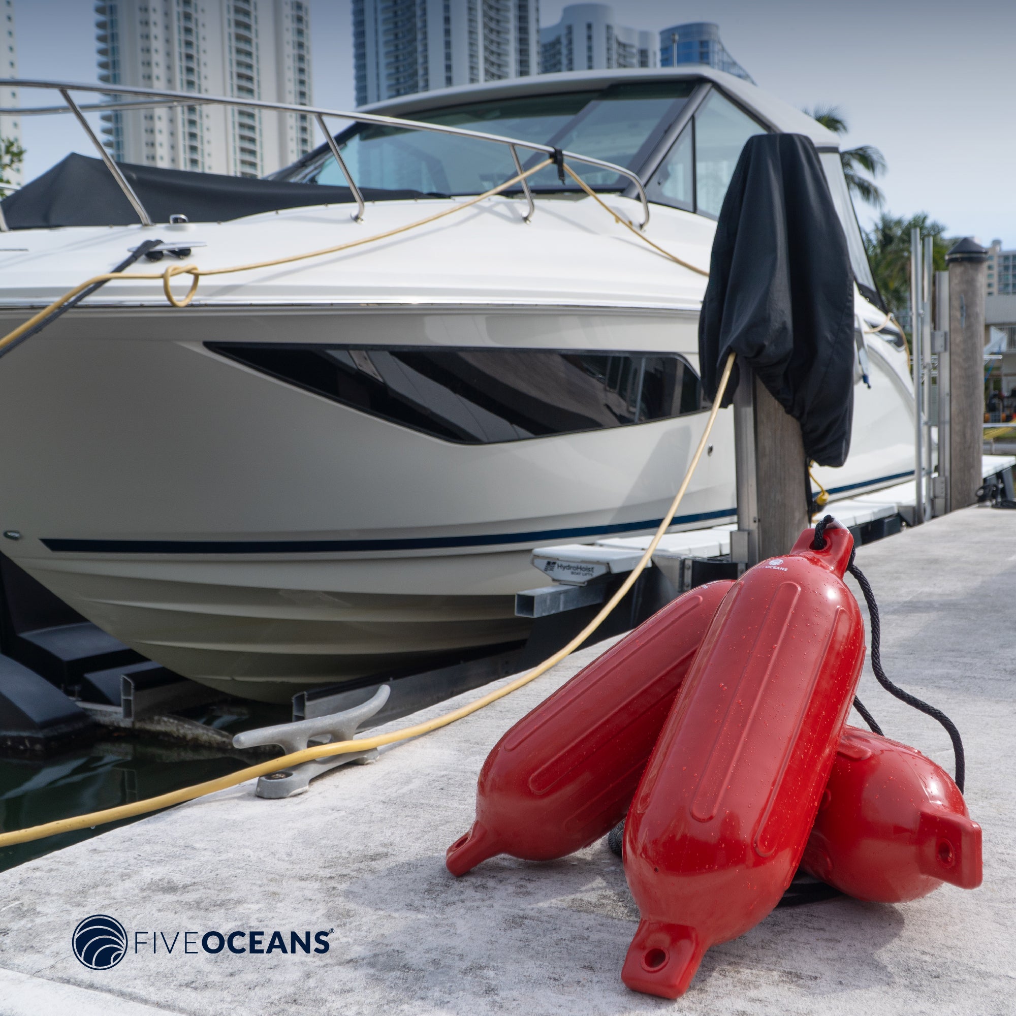 five oceans red boat bumpers for dock