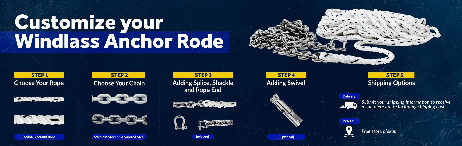 Customized Anchor Rode Products