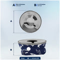 Windproof Ashtray, Blue, Stainless Steel & Fabric - FO101 - Five Oceans