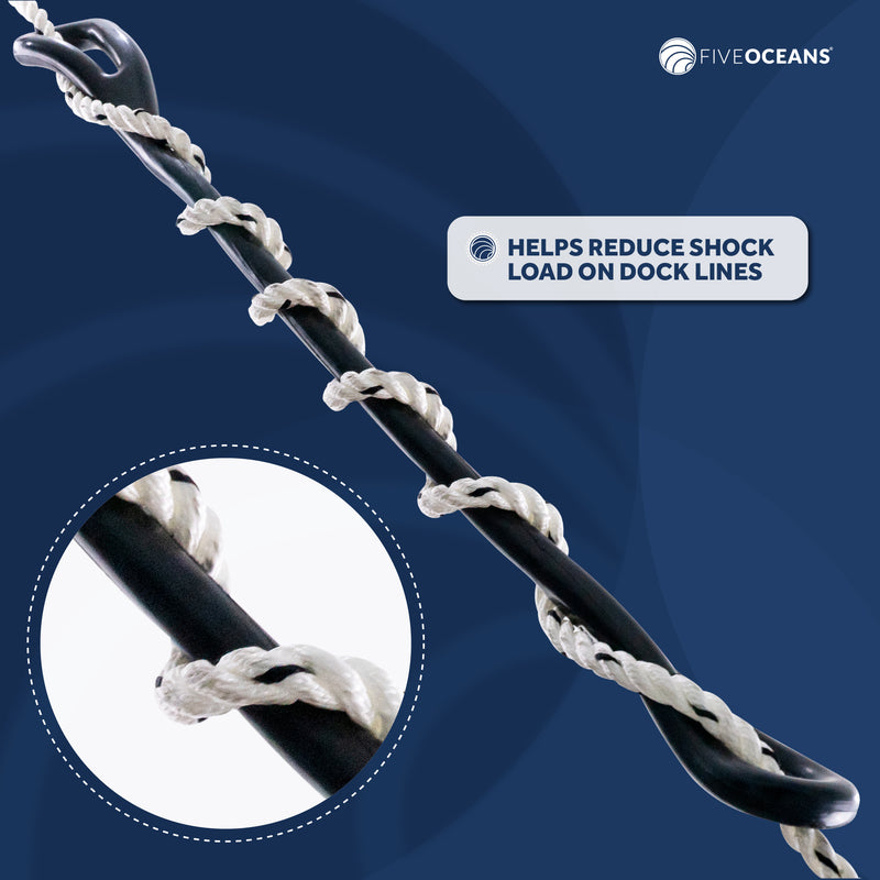 Boat Rubber Mooring Snubber, 28-1/2" x 3/4" - FO102 - Five Oceans