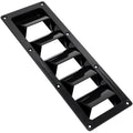5-Slotted Louvered Ventilators, 13-1/4" x  4-3/4", Black - FO105 - Five Oceans