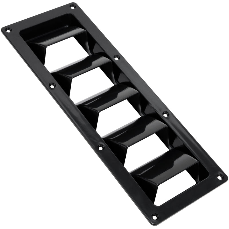 5-Slotted Louvered Ventilators, 13-1/4" x  4-3/4", Black - FO105 - Five Oceans