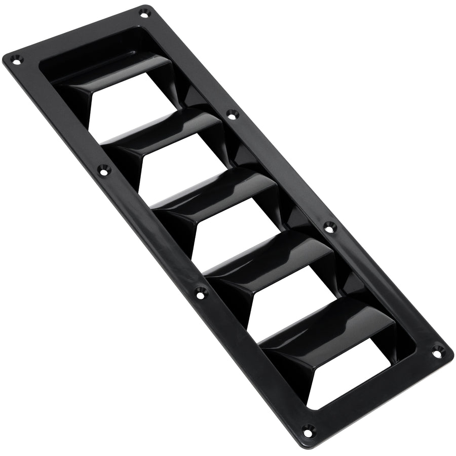 5-Slotted Louvered Ventilators, 13-1/4" x  4-3/4", Black - FO105 - Five Oceans
