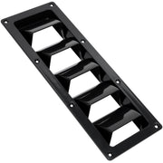 5-Slotted Louvered Ventilators, 13-1/4-Inch x  4-3/4-Inch, Black - FO105 - Five Oceans