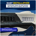 5-Slotted Louvered Ventilators, 13-1/4" x 4-3/4", White, 2-Pack - FO106-M2 - Five Oceans