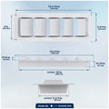 5-Slotted Louvered Ventilators, 13-1/4" x 4-3/4", White, 2-Pack - FO106-M2 - Five Oceans