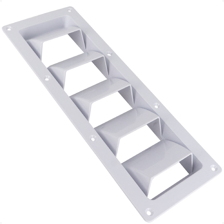 5-Slotted Louvered Ventilators, 13-1/4" x  4-3/4", White - FO106 - Five Oceans