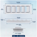5-Slotted Louvered Ventilators, 13-1/4" x  4-3/4", White - FO106 - Five Oceans