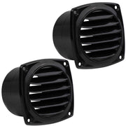 6-Slotted Louvered Hose Vent, 3-inch Hose Diameter, Black, 2-Pack - FO108-M2 - Five Oceans