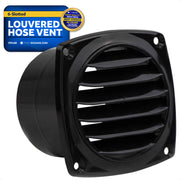 6-Slotted Louvered Hose Vent, 3-inch Hose Diameter, Black - FO108 - Five Oceans