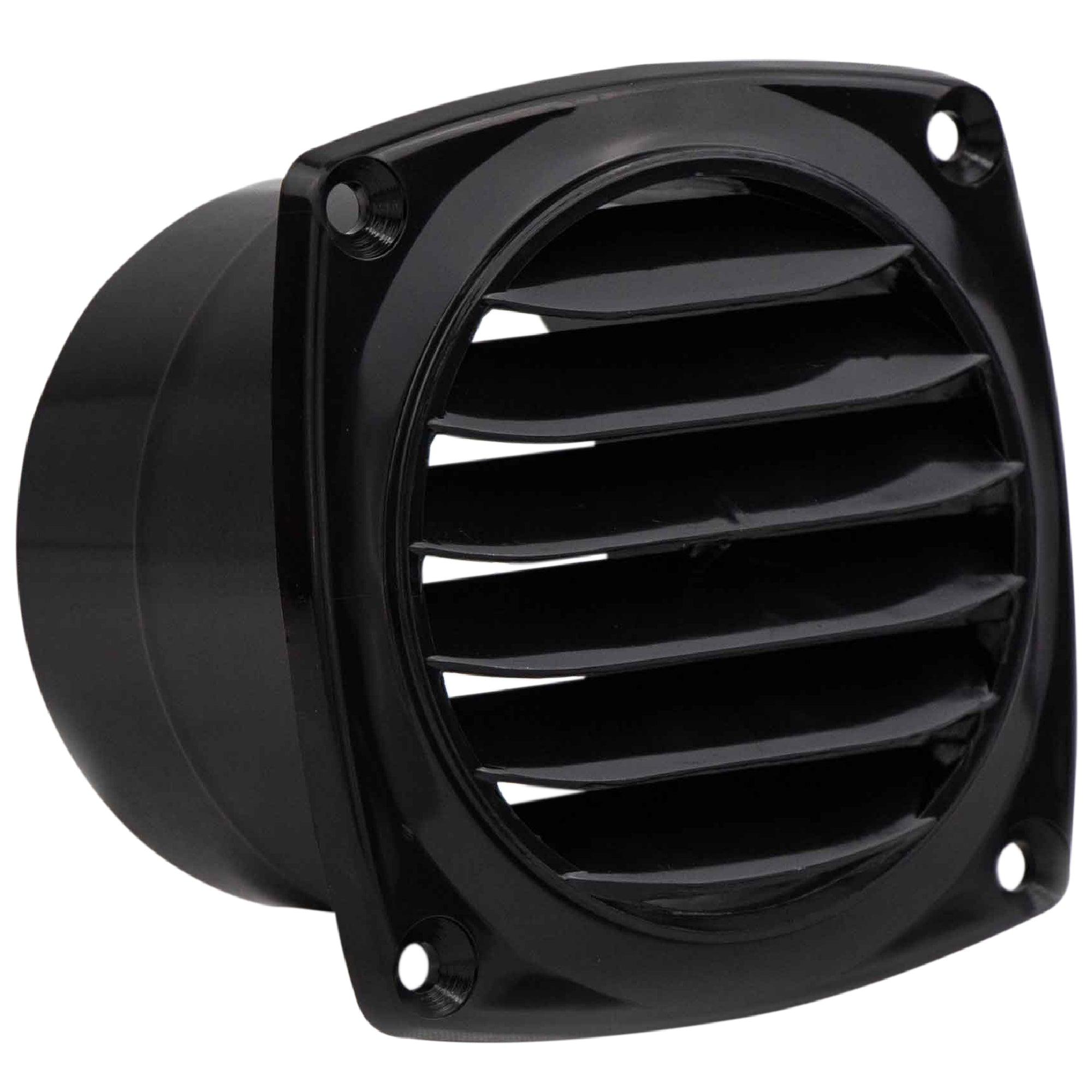 6-Slotted Louvered Hose Vent, 3" Hose Diameter, Black - FO108 - Five Oceans