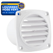 6-Slotted Louvered Hose Vent, 3-inch Hose Diameter, White - FO109 - Five Oceans