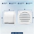 6-Slotted Louvered Hose Vent, 3" Hose Diameter, White - FO109 - Five Oceans