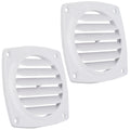 6-Slotted Louvered Flush Hose Ventilators, 3" Hose Diameter, White, 2-Pack - FO110-M2 - Five Oceans