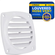 6-Slotted Louvered Flush Hose Ventilators, 3-Inch, White - FO110 - Five Oceans