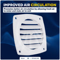 6-Slotted Louvered Flush Hose Ventilators, 3" Hose Diameter, White - FO110 - Five Oceans