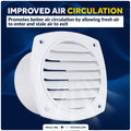 7-Slotted Louvered Hose Vent, 4" Hose Diameter, White, 2-Pack