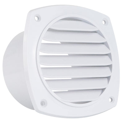7-Slotted Louvered Hose Vent, 4" Hose Diameter, White