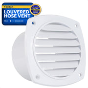 7-Slotted Louvered Hose Vent, 4-inch Hose Diameter, White - FO111