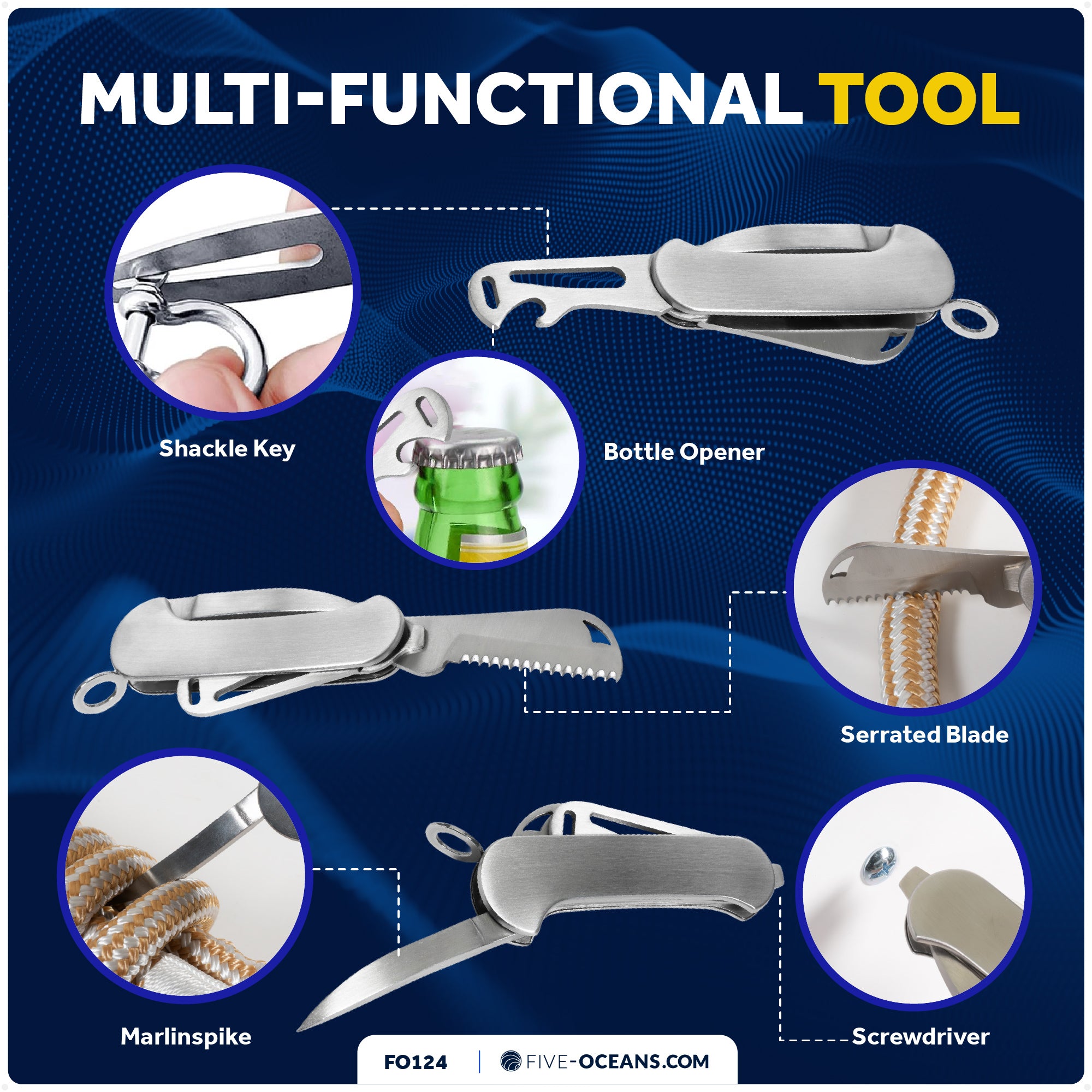 Sailor's Serrated Blade Rigging Knife - FO124