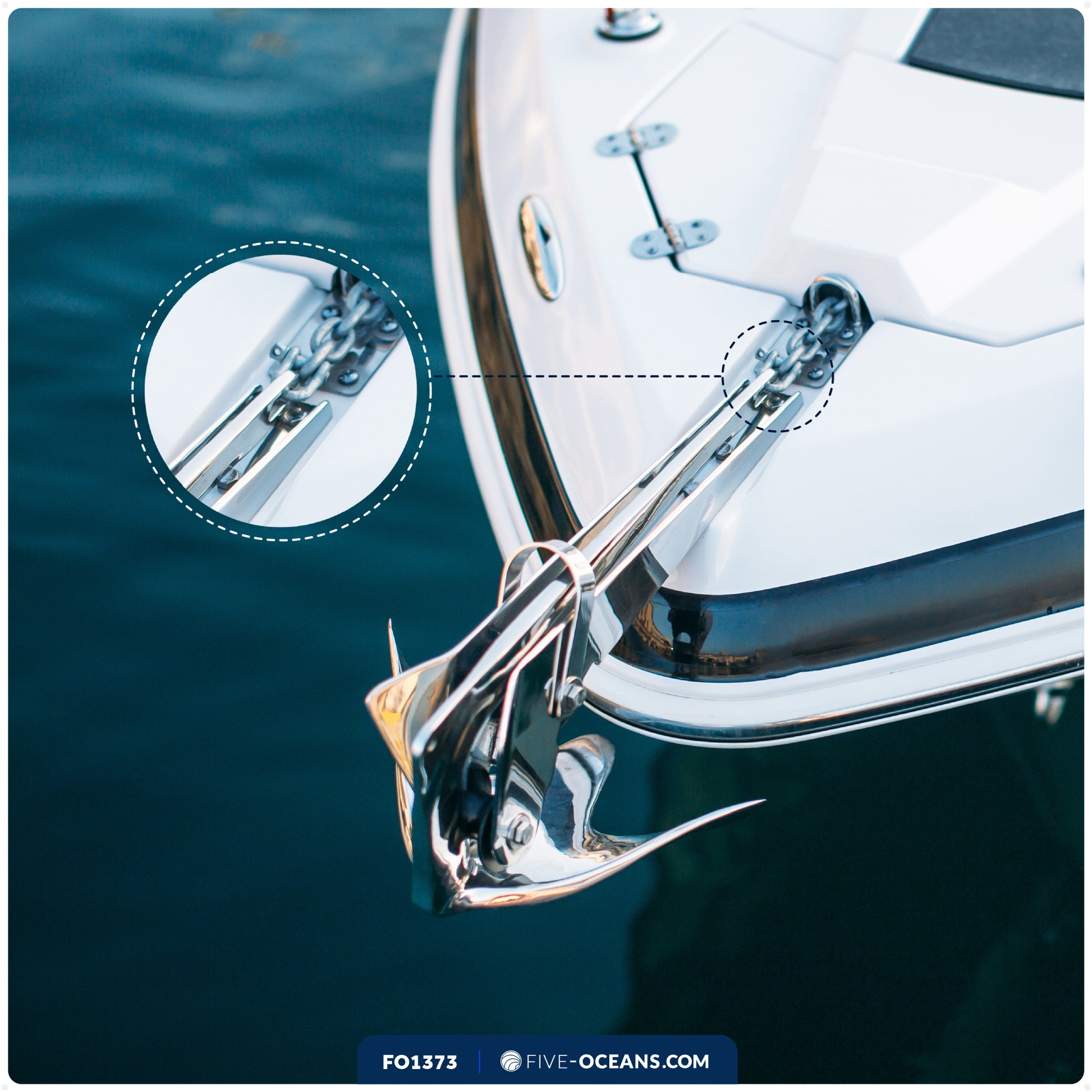 7/8" Screw Pin Anchor Bow Shackles, AISI316 Stainless Steel - FO1373 - Five Oceans