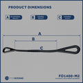 Dock Line Mooring Snubber, 1/2" Dia. 23-1/4" Length, Rubber, 2-Pack - FO1400-M2 - Five Oceans