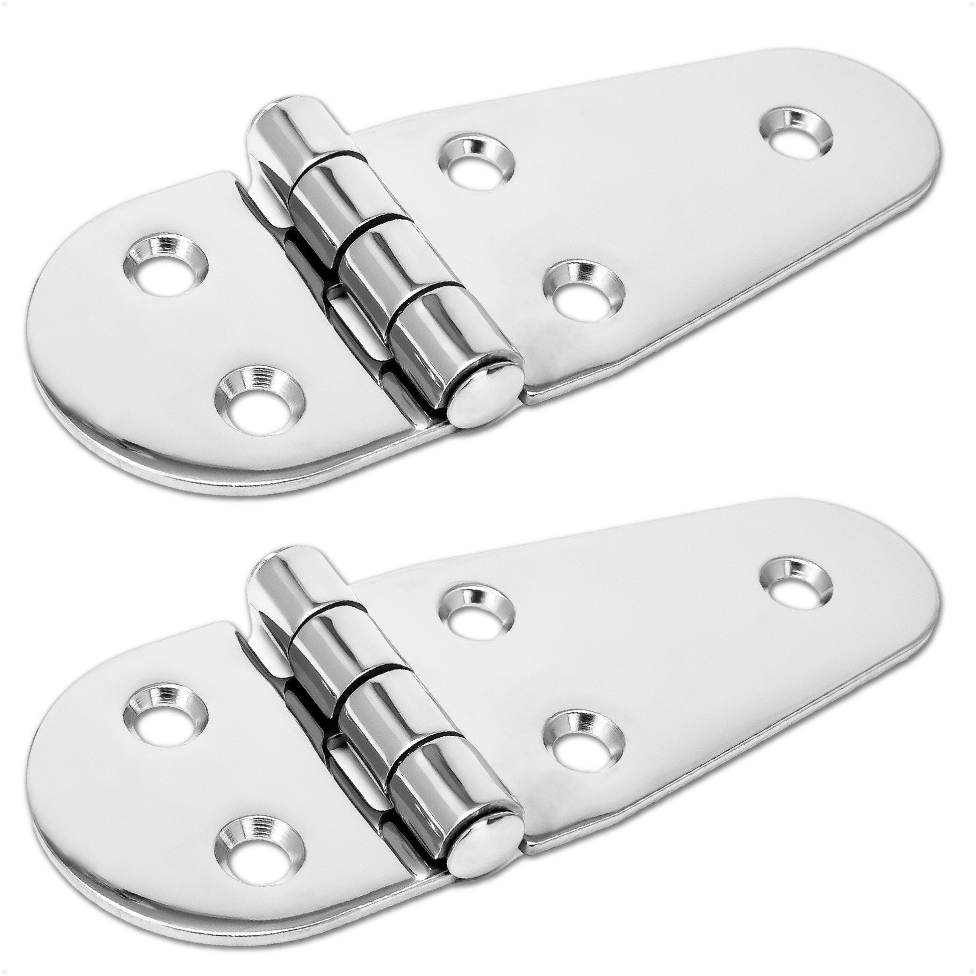 Hatch Hinge 4-1/16" x 1-1/2", AISI 316 Stainless Steel, 2-Pack - FO1401-M2 - Five Oceans