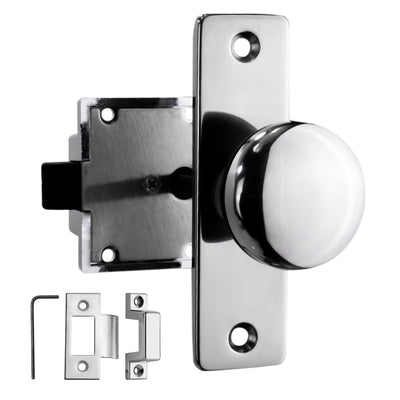 Door Lock Latch, Surface Mount, Chrome Plated Finish - FO1409 - Five Oceans
