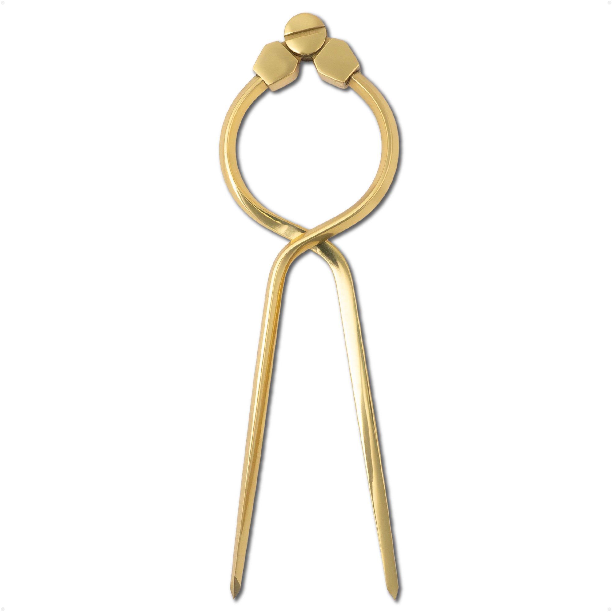 7" One-Hand Divider, Elegant Marine Charting Tool, Deluxe Brass Finish - FO1413