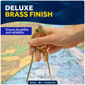 7" One-Hand Divider, Deluxe Brass Finish - FO1413 - Five Oceans
