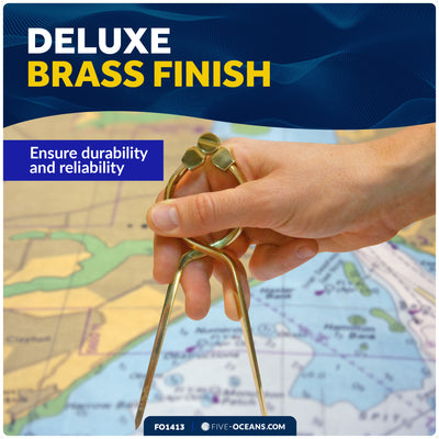 7" One-Hand Divider, Deluxe Brass Finish - FO1413 - Five Oceans