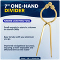 7" One-Hand Divider, Deluxe Brass Finish - FO1413 - Five Oceans