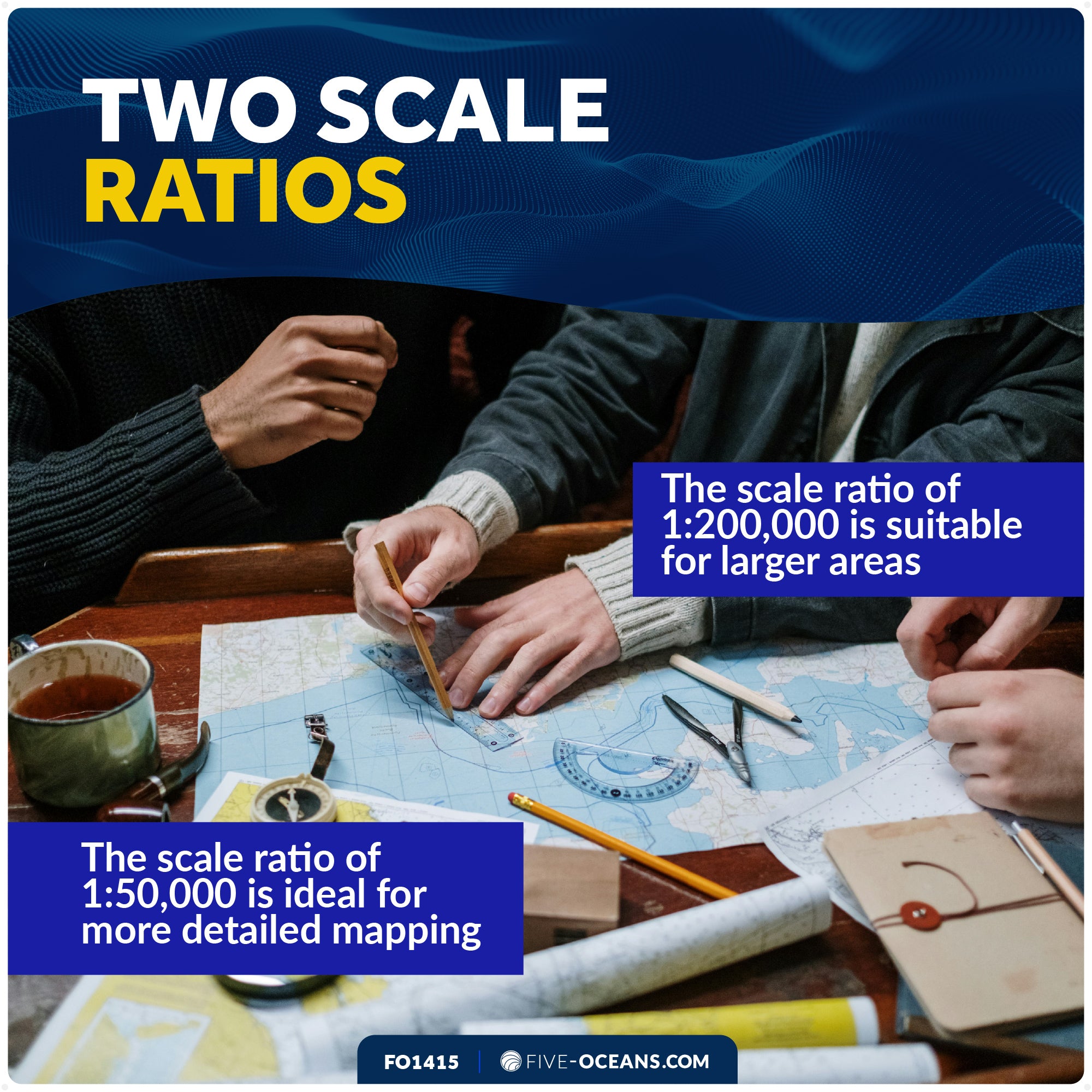 One-Arm Protractor for Navigations Charts - FO1415