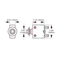 10 Amp Push-Button Reset Circuit Breaker 125-250V AC / 50V DC, 2-Pack - FO1431-M2 - Five Oceans