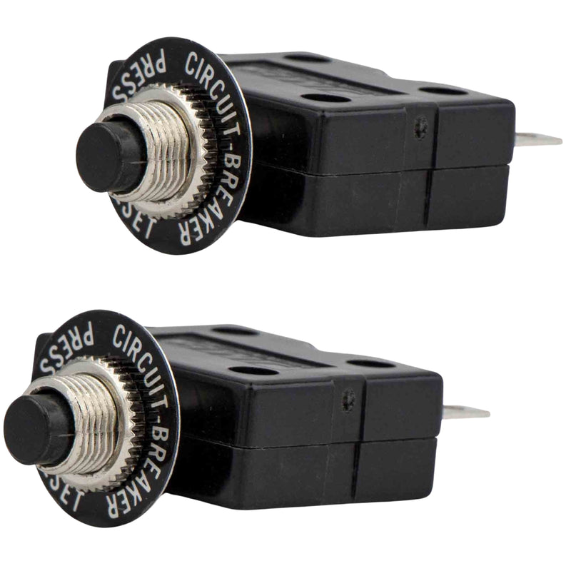 20 Amp Push-Button Reset Circuit Breaker 125-250V AC / 50V DC, 2-Pack - FO1433-M2 - Five Oceans