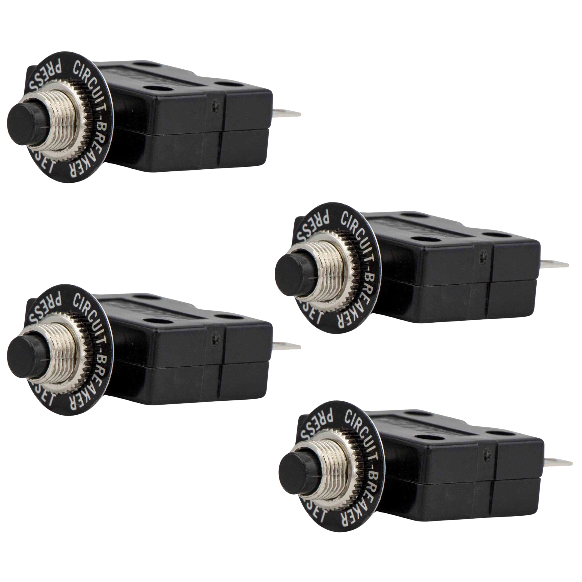 20 Amp Push-Button Reset Circuit Breaker 125-250V AC / 50V DC, 4-Pack - FO1433-M4