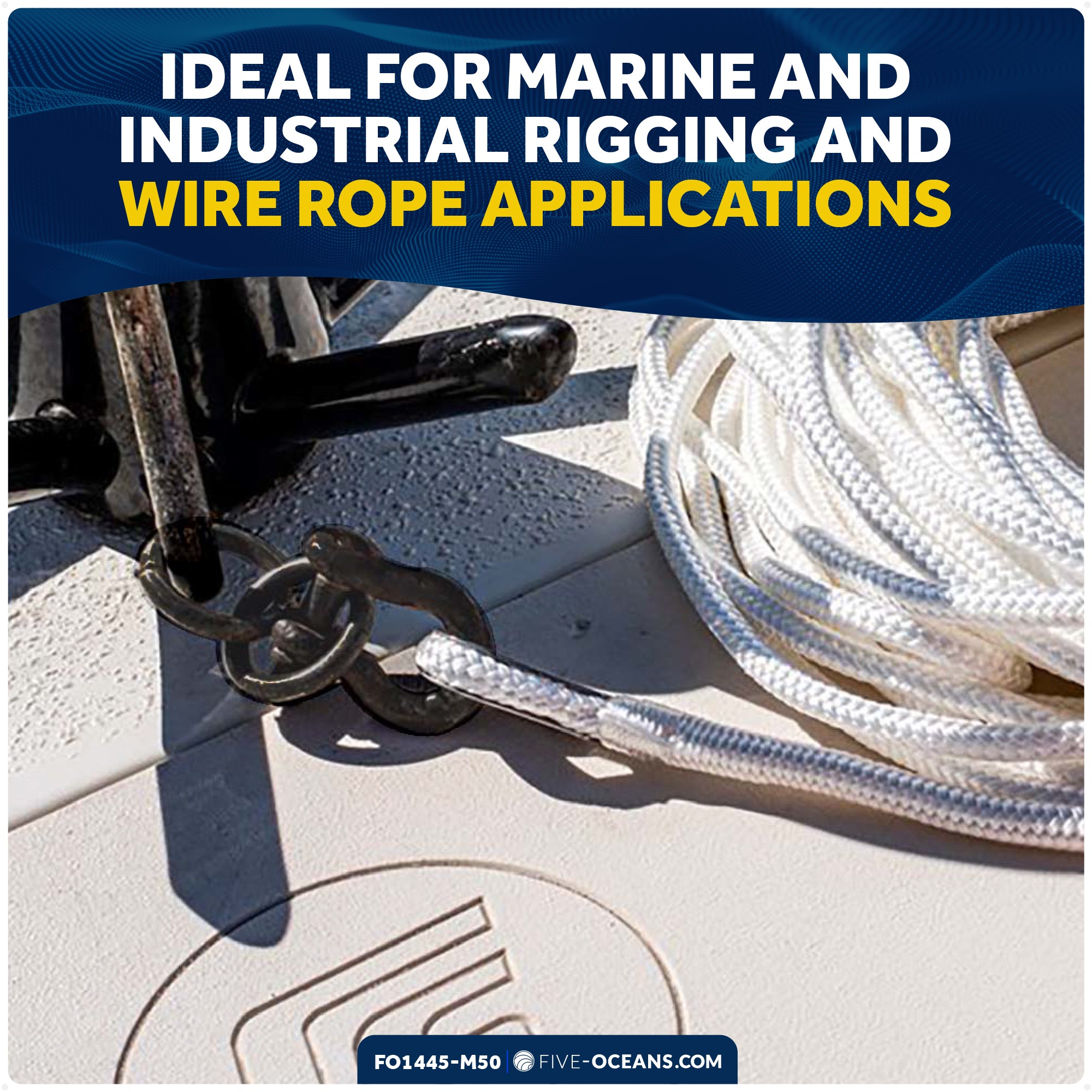 1/2" Wire Rope Thimble, AISI316 Stainless Steel, 50-Pack - FO1445-M50