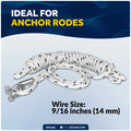 9/16" Wire Rope Thimble, AISI316 Stainless Steel – FO1446 - Five Oceans