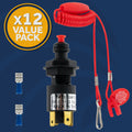 Emergency Cut-Off Switch, 12V, 12-Pack - FO1518-M12 - Five Oceans